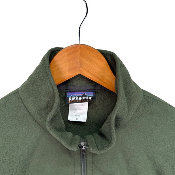 Patagonia Synchilla Full Zip Jacket Buckhorn Green Winter Soft Men's M - Picture 4 of 4